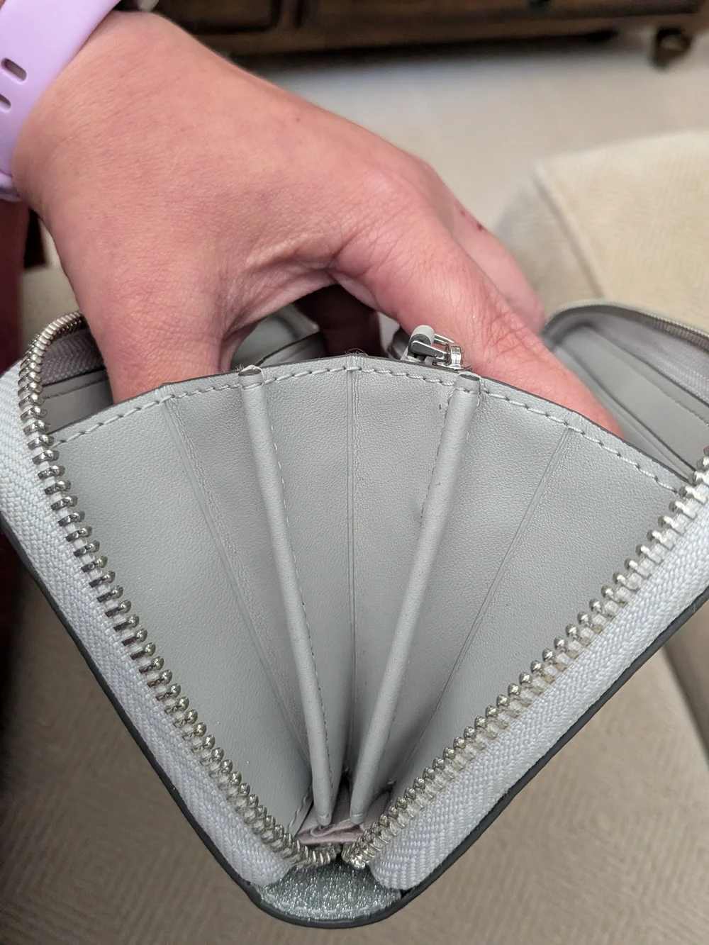 kate spade Silver Metallic Wallet Clutch
